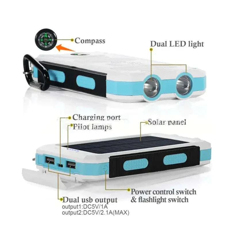 Jumbo Solar Power Bank | Waterproof 20,000 mAh | Helios Oasis Store