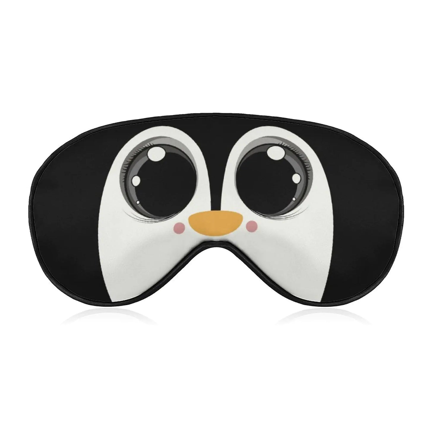 NAWFIVE Penguin Big Eyes Soft Sleep Mask for Women WomenAnimal Face Breathable Polyester Fabric Blackout Eye Mask for Sleeping with Adjustable Straps No Pressure Eye Mask for Travel