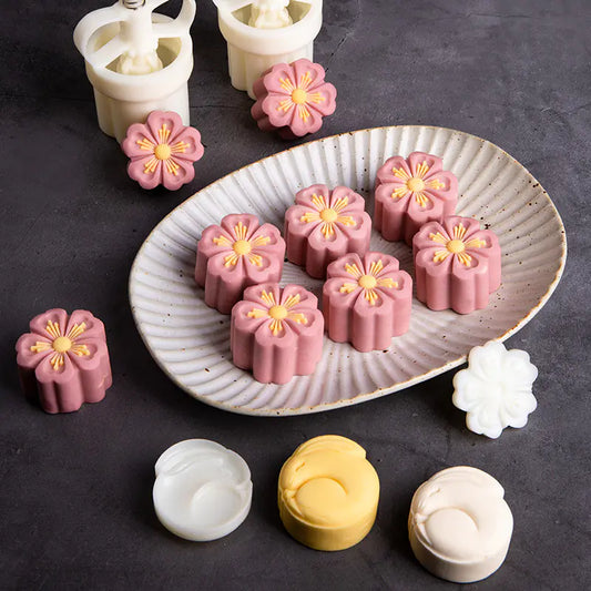 Mid-Autumn Festival Rabbit & Cherry Blossom Mooncake Mold