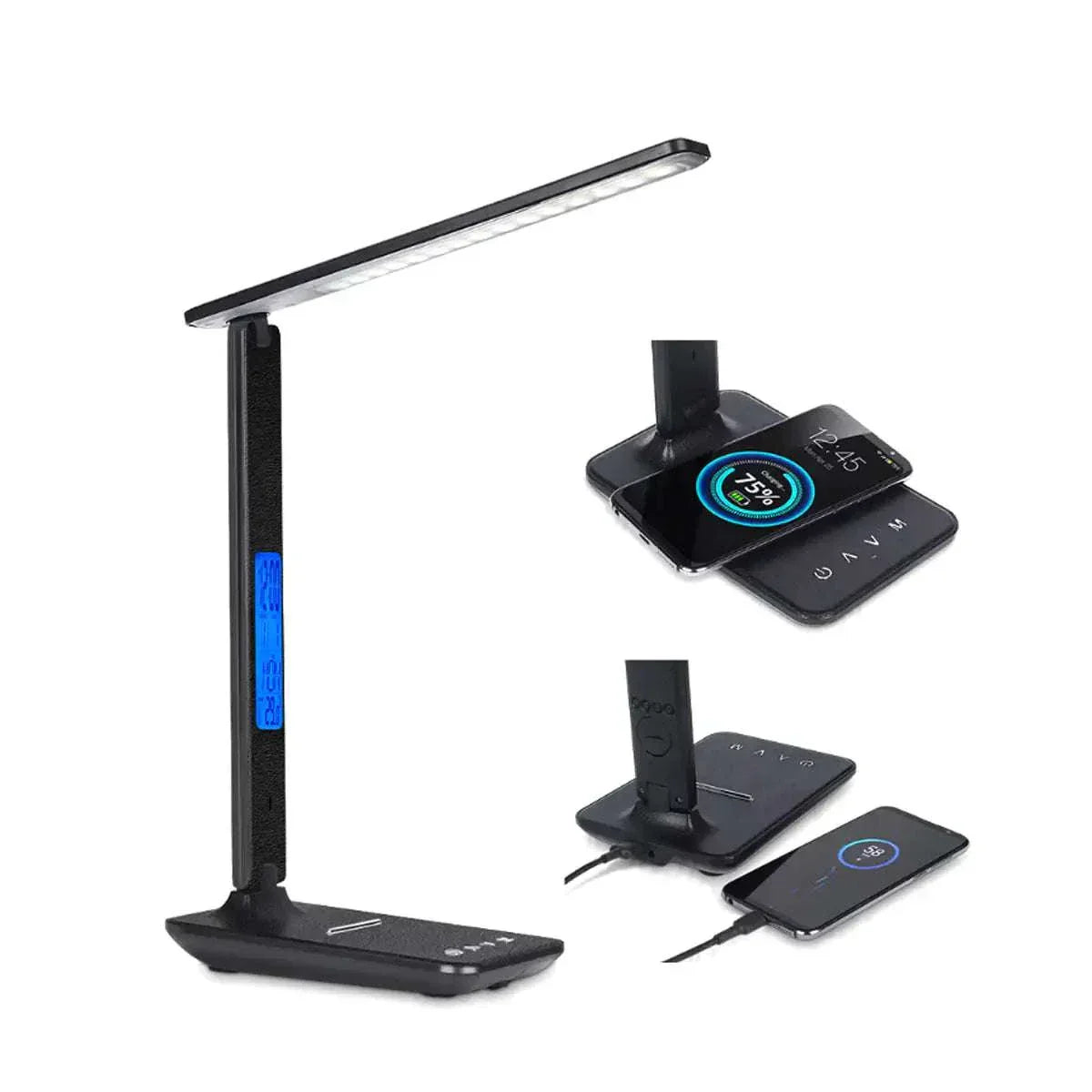 Lamp Plus 3 in 1 Lamp With Phone Charger, Clock And Thermostat | Helios Oasis Store