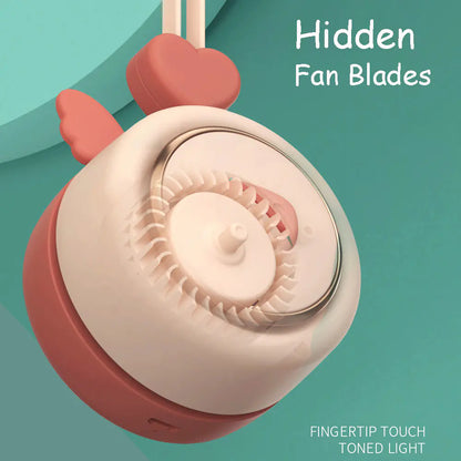 Mini Portable Neck Fan with USB Charging & 3 Speeds