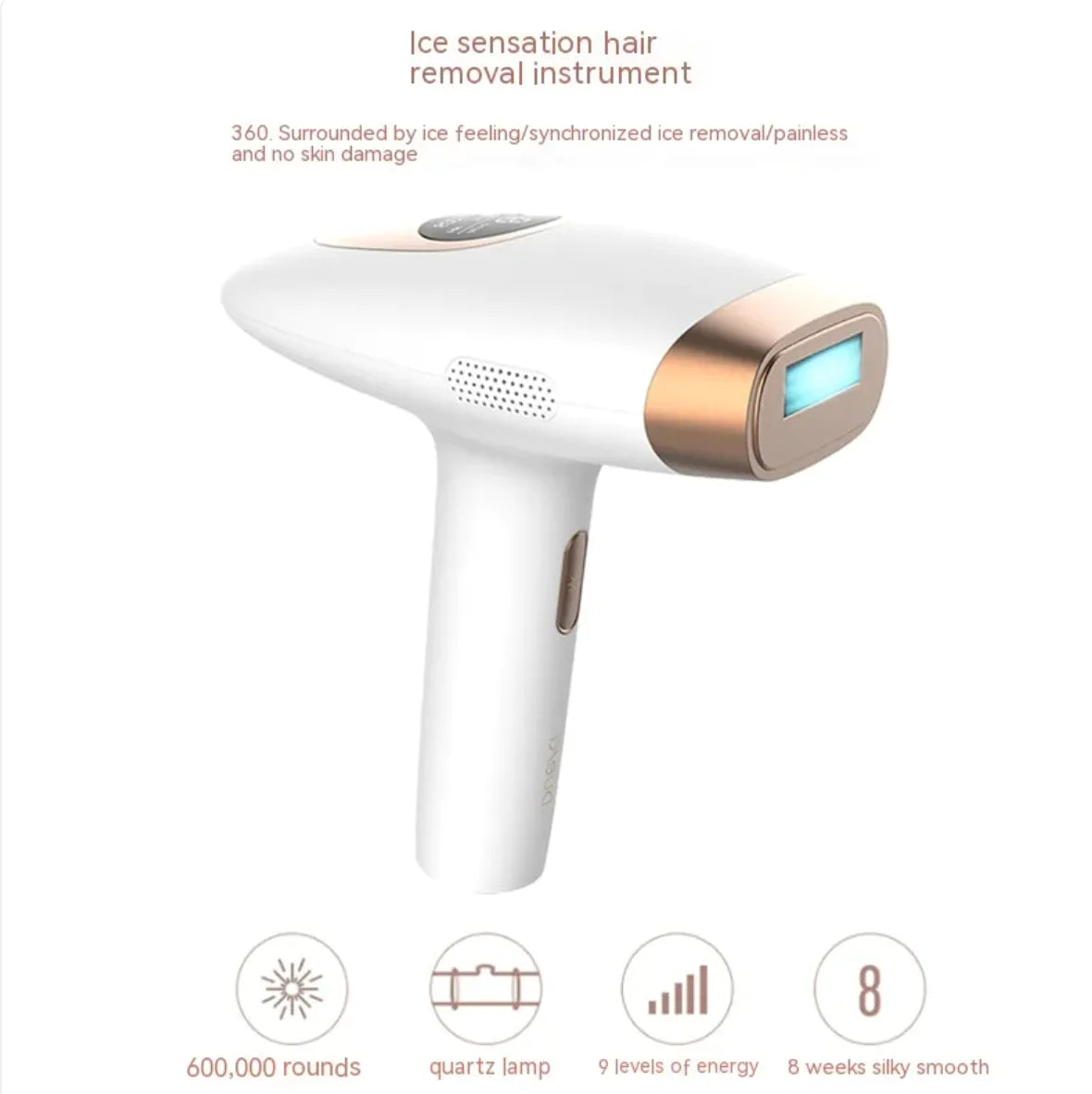 Painless Laser Hair Removal Device – Unisex