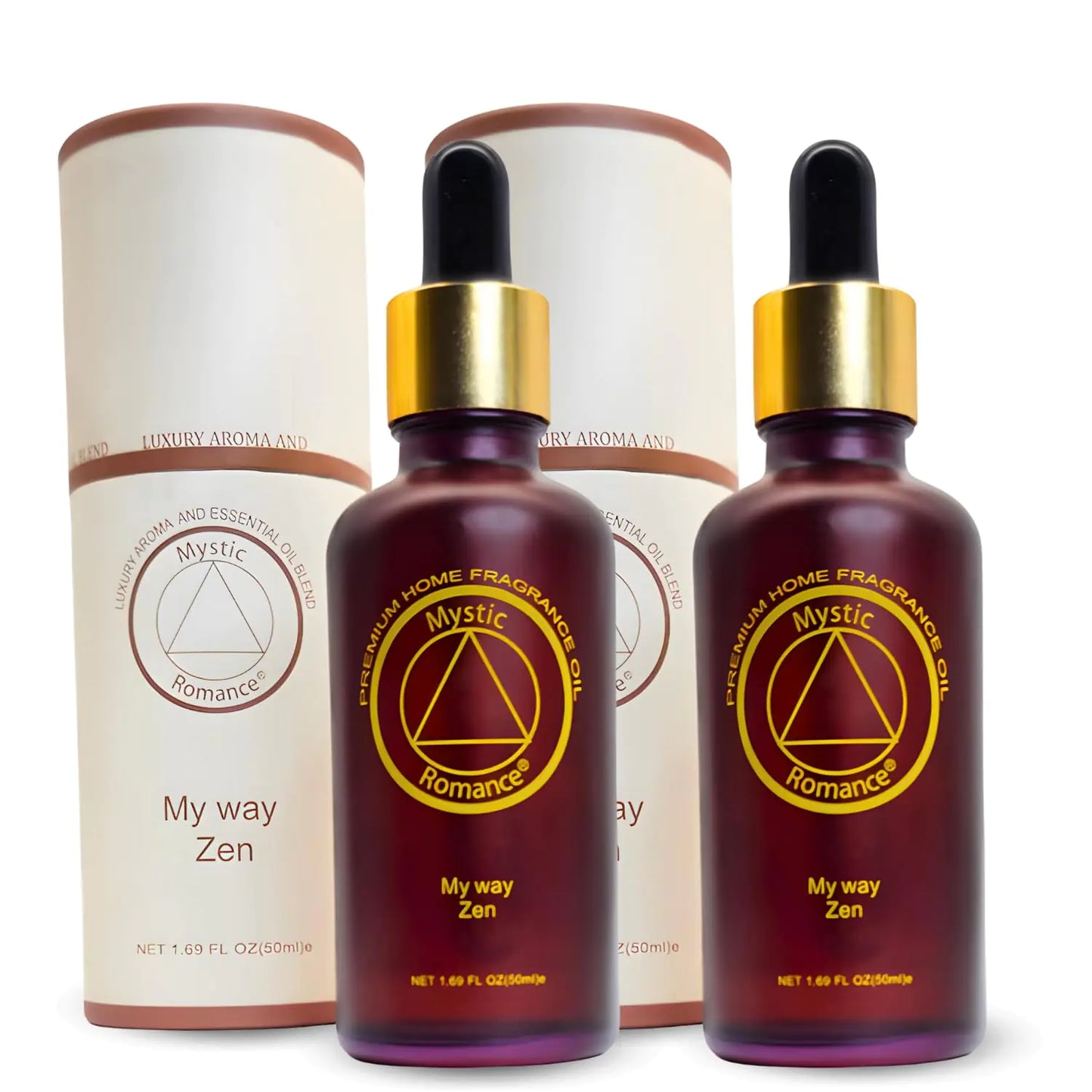 Mystic Romance My Way Zen Premium Home Fragrance Oil - for Aroma Oil Diffusers and Burner Oil Lamps (100ml Glass) (Pack of 2)